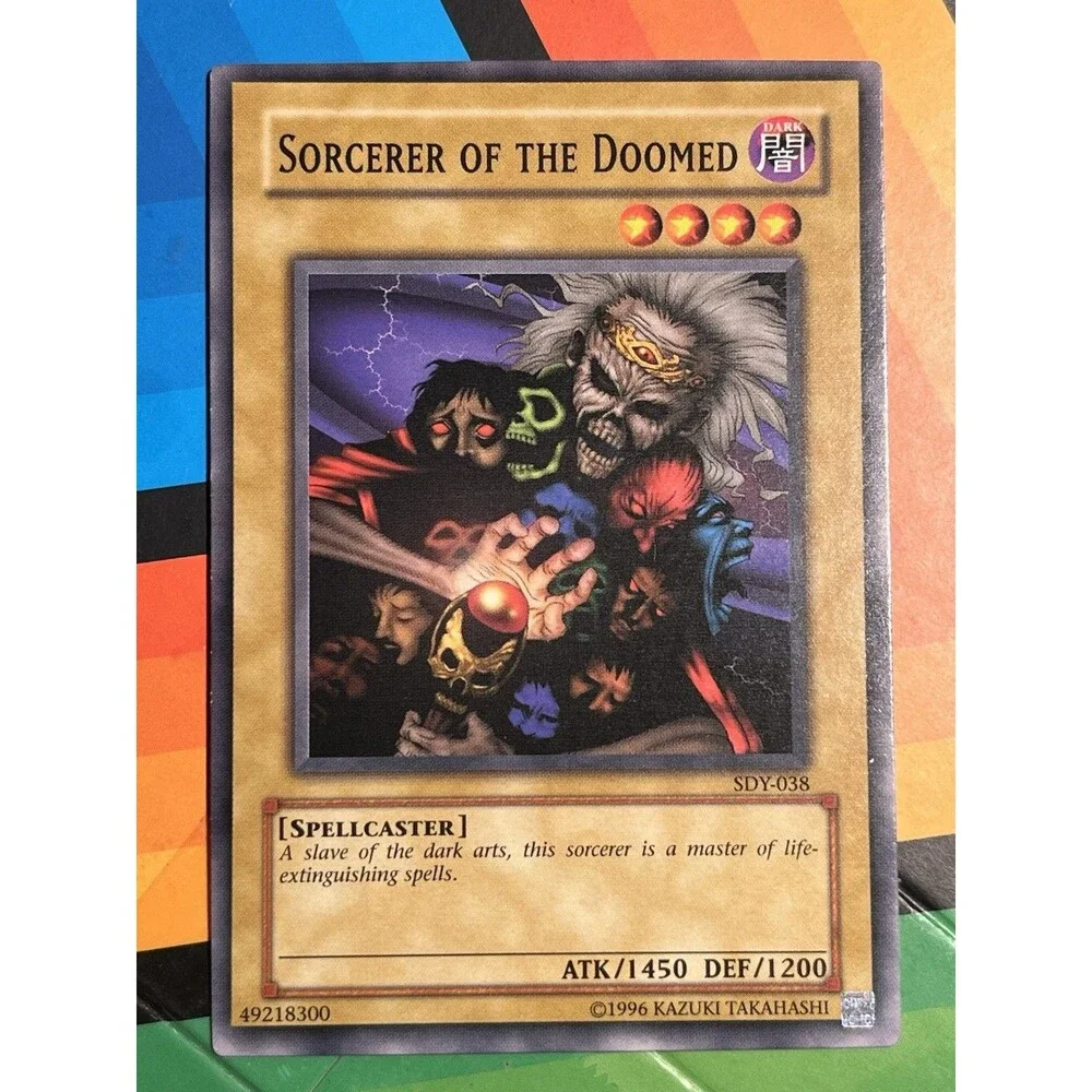 Yu Gi Oh! Sorcerer of the Doomed SDY-038 Card Mint White Dot Error Miscut VTG
